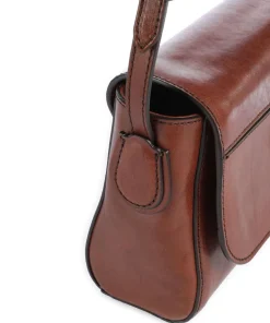 Elettra Umhängetasche fein genarbtes Rindsleder braun