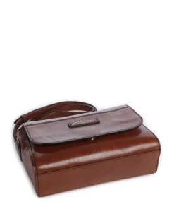 Elettra Umhängetasche fein genarbtes Rindsleder braun