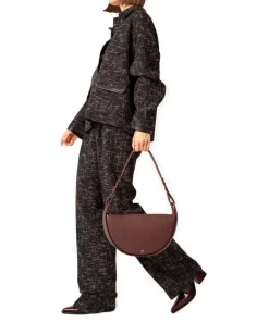 Eliza S Beuteltasche genarbtes Rindsleder wein