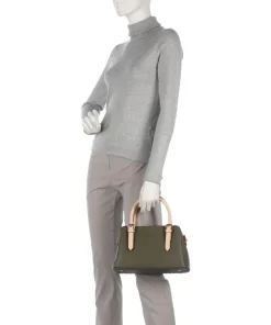 Ella Handtasche Lederimitat olivgrün