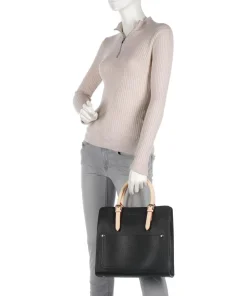 Ella Handtasche Lederimitat schwarz