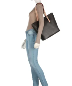 Ella Shopper Lederimitat dunkelbraun