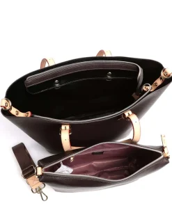 Ella Shopper Lederimitat dunkelbraun