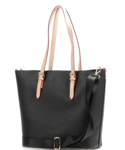 Ella Shopper Lederimitat schwarz