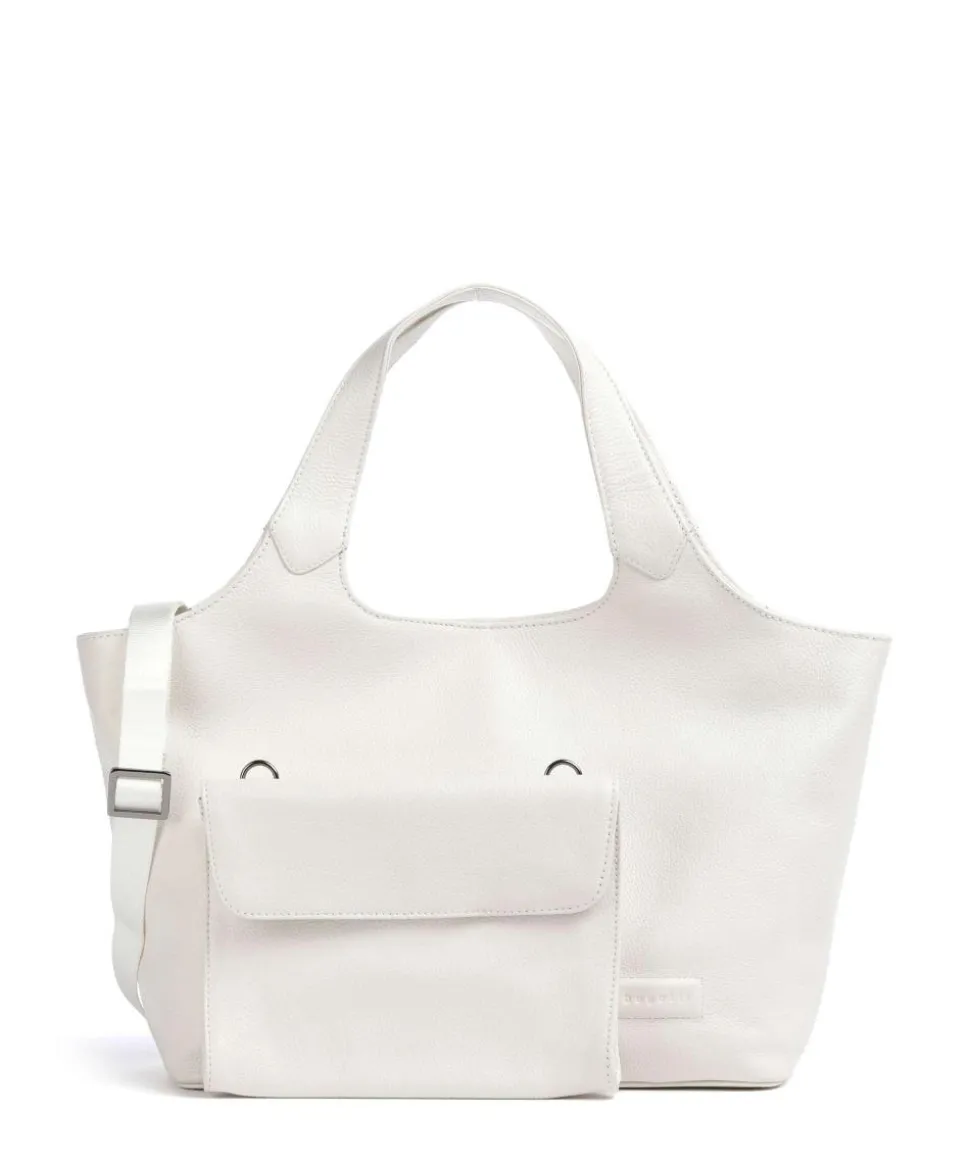 Elsa Handtasche 13″ genarbtes Rindsleder weiß