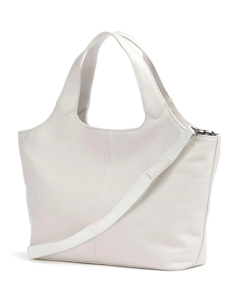 Elsa Handtasche 13″ genarbtes Rindsleder weiß
