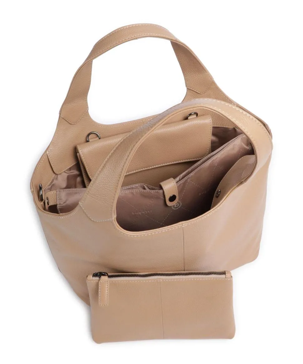 Elsa Handtasche 13″ genarbtes Rindsleder beige