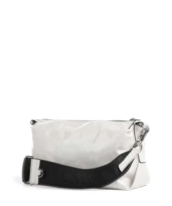 Elvira Paper Touch Crinkle S Umhängetasche fein genarbtes Leder weiß