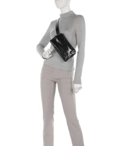 Elvira Paper Touch Crinkle Gürteltasche fein genarbtes Leder schwarz