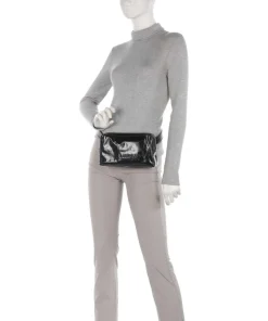 Elvira Paper Touch Crinkle Gürteltasche fein genarbtes Leder schwarz