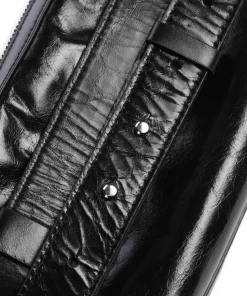 Elvira Paper Touch Crinkle Gürteltasche fein genarbtes Leder schwarz