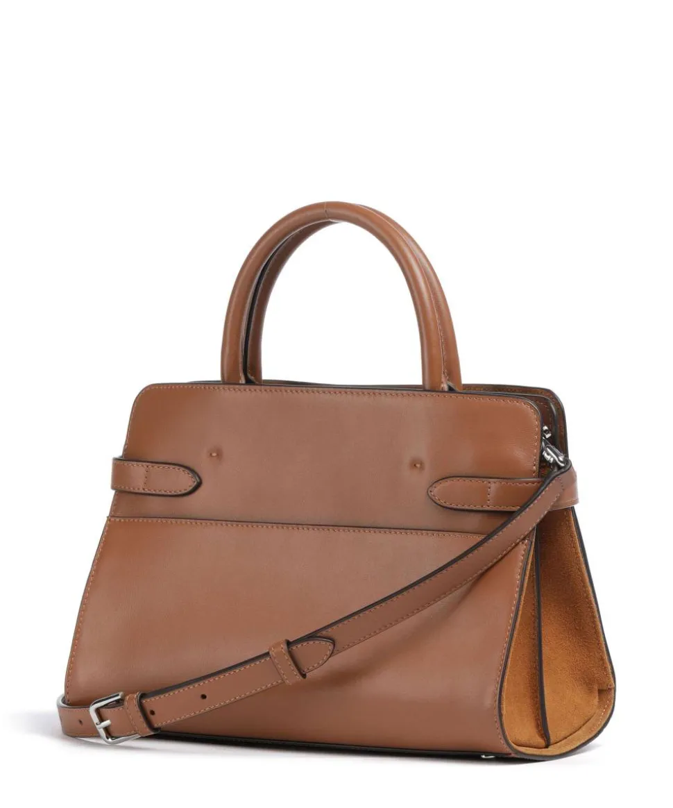 Emilie Handtasche fein genarbtes Rindsleder braun