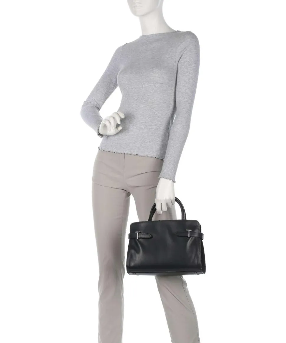 Emilie Handtasche fein genarbtes Rindsleder schwarz