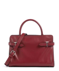 Emilie Handtasche fein genarbtes Rindsleder dunkelrot