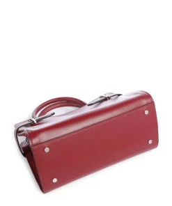 Emilie Handtasche fein genarbtes Rindsleder dunkelrot