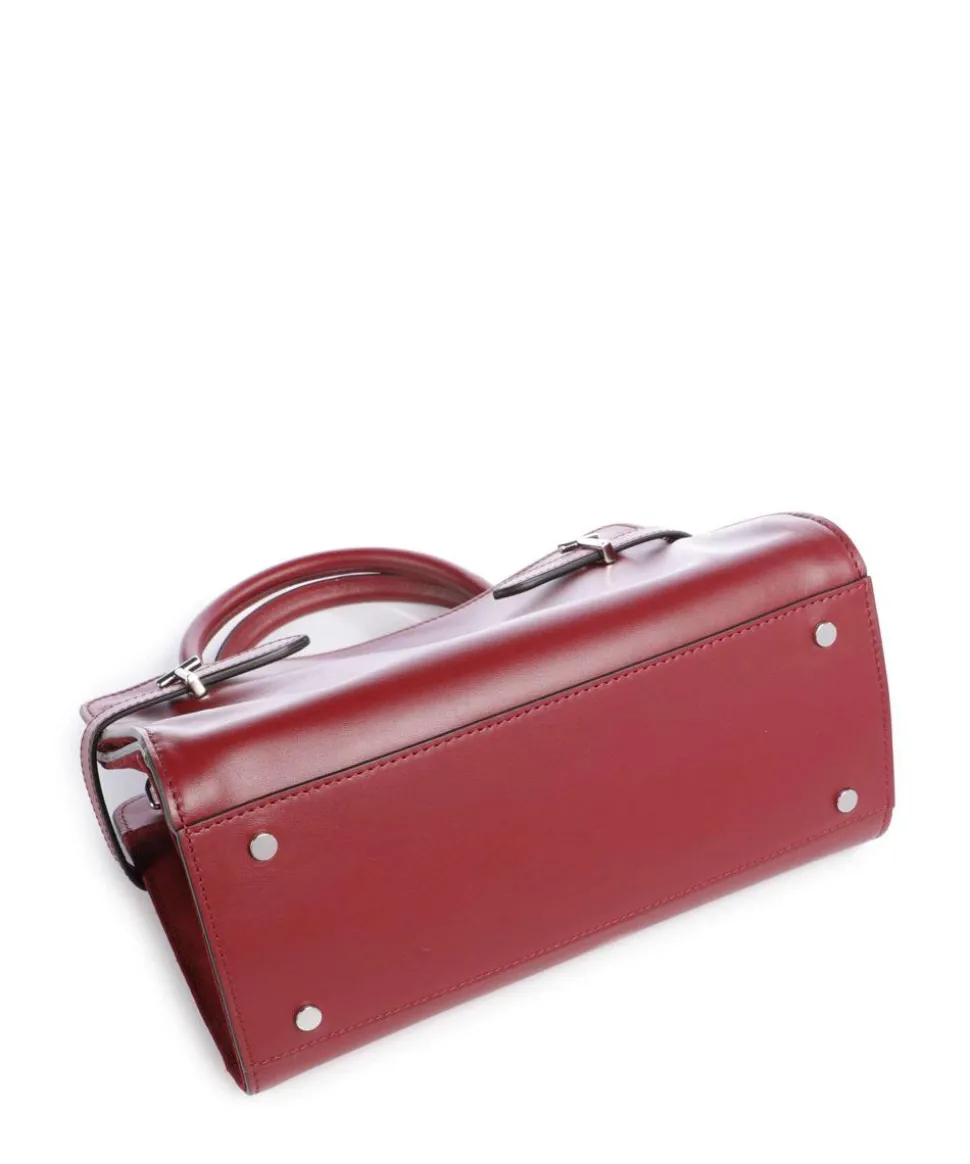 Emilie Handtasche fein genarbtes Rindsleder dunkelrot