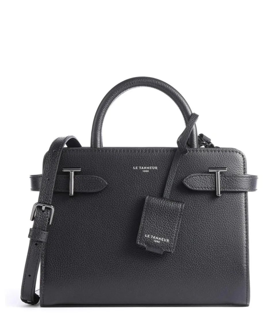 Emilie Handtasche genarbtes Leder schwarz
