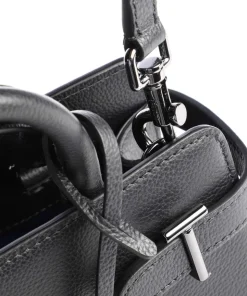 Emilie Handtasche genarbtes Leder schwarz