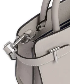 Emilie Handtasche genarbtes Leder hellgrau