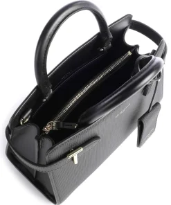 Emilie Handtasche geprägtes Rindsleder schwarz