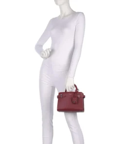 Emilie Handtasche geprägtes Rindsleder dunkelrot