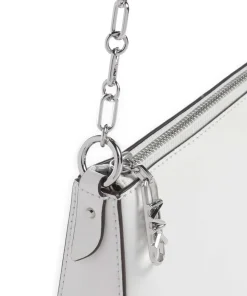 Empire Schultertasche fein genarbtes Leder weiß