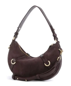 Enya Cozy Mini Schultertasche aufgerautes Leder wein