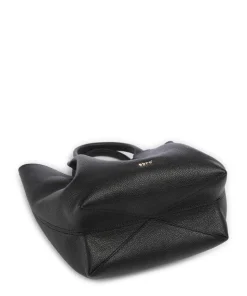 Erson Essential Handtasche genarbtes Leder schwarz