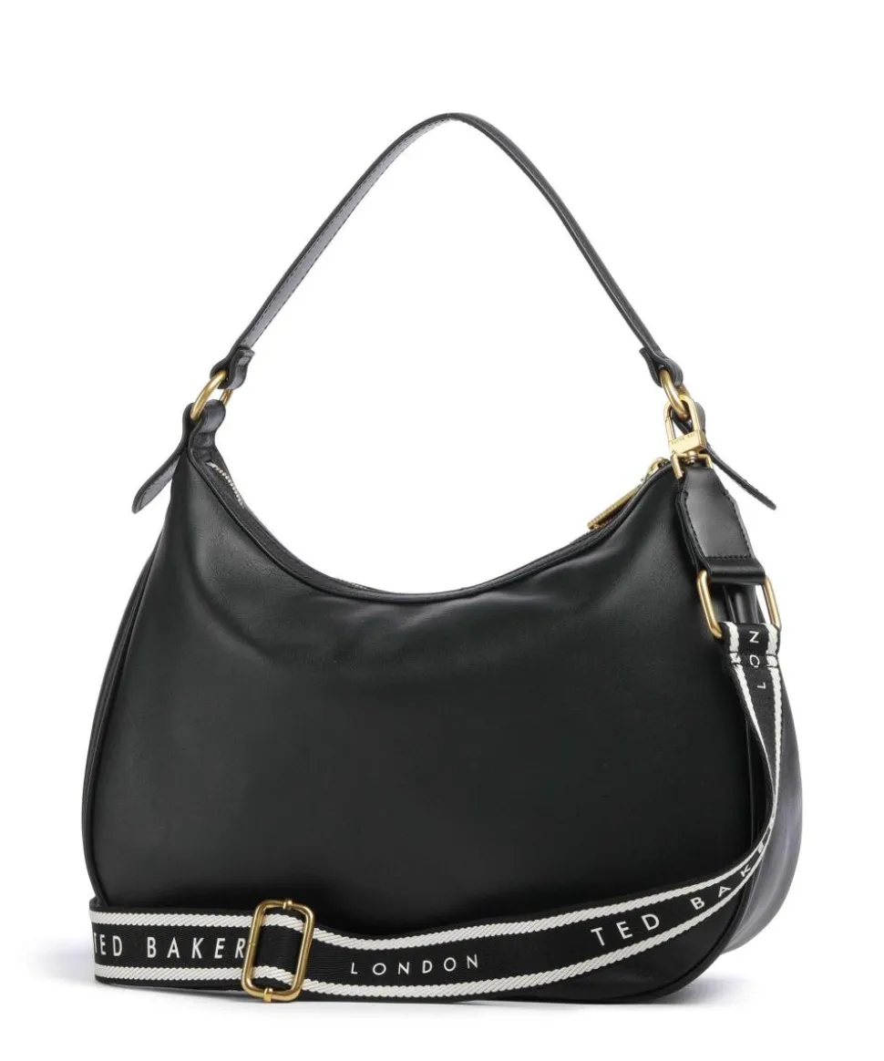 Esiah Beuteltasche fein genarbtes Rindsleder schwarz