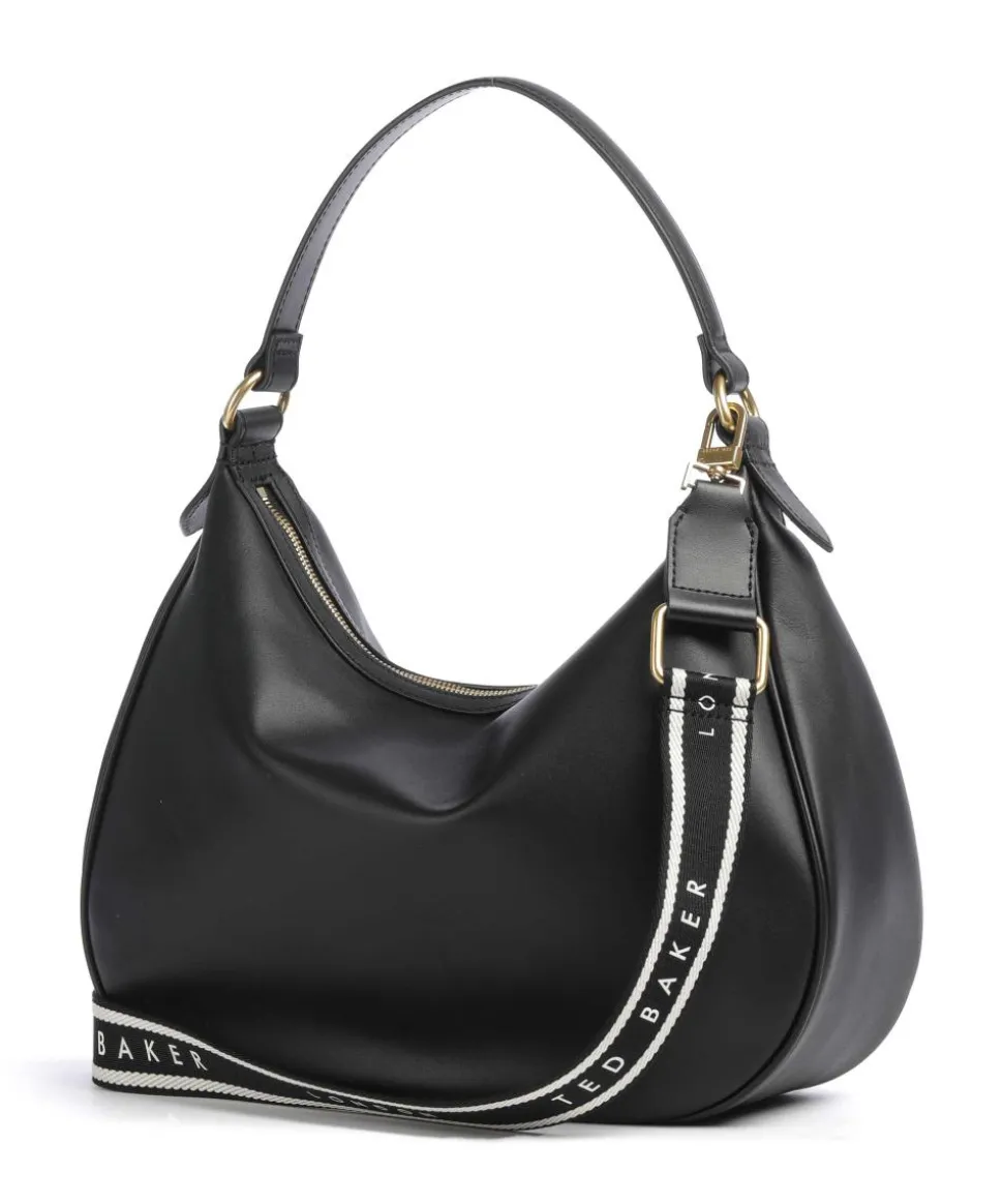 Esiah Beuteltasche fein genarbtes Rindsleder schwarz