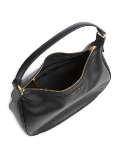 Esiah Beuteltasche fein genarbtes Rindsleder schwarz