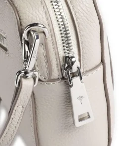 Estate Casta Umhängetasche genarbtes Leder hellgrau