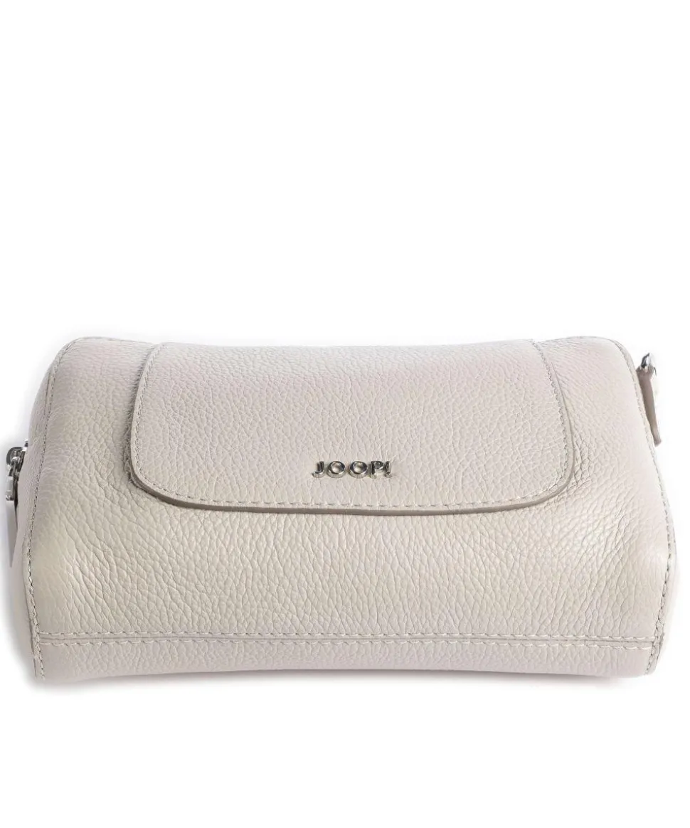 Estate Casta Umhängetasche genarbtes Leder hellgrau