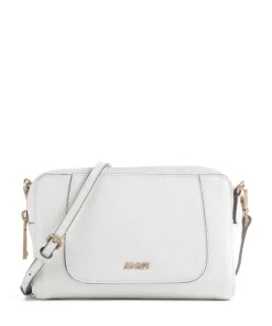 Estate Casta Umhängetasche genarbtes Leder weiß