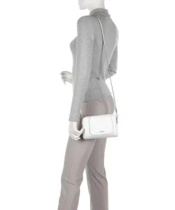 Estate Casta Umhängetasche genarbtes Leder weiß