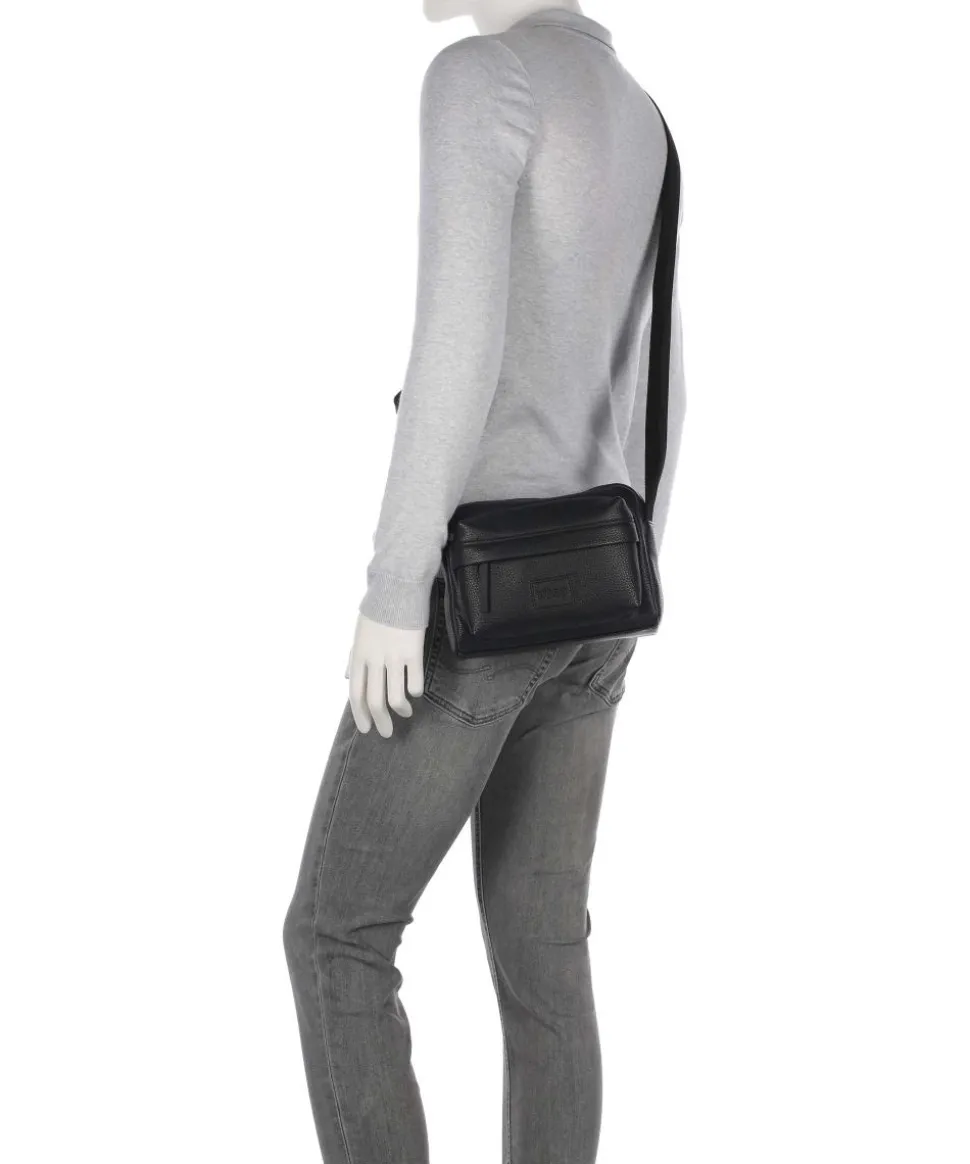 Ethon Umhängetasche Lederimitat schwarz