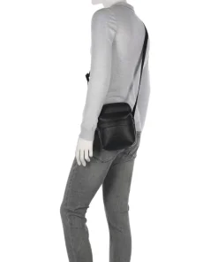 Ethon Umhängetasche Lederimitat schwarz