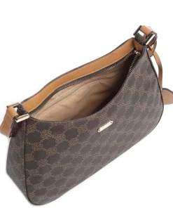 Euphoria Schultertasche Lederimitat dunkelbraun