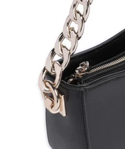 Evelune Schultertasche Lederimitat schwarz