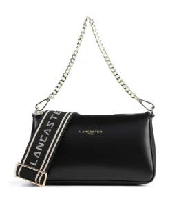 Even Schultertasche glattes Rindsleder schwarz