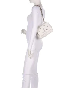 Everlee Schultertasche Lederimitat creme