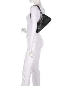 Everlee Schultertasche Lederimitat schwarz