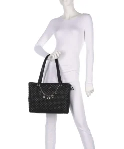 Everlee Shopper Lederimitat schwarz