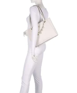 Everlee Shopper Lederimitat creme