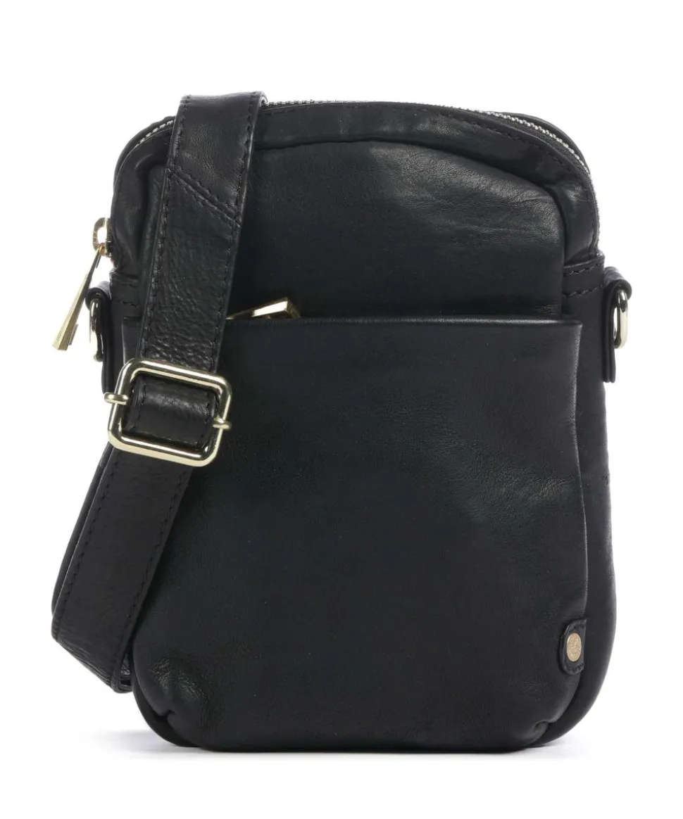 Express Umhängetasche fein genarbtes Kalbsleder schwarz