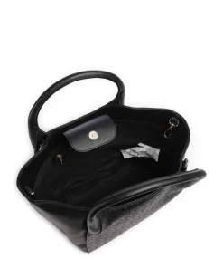 Falak Re Handtasche Lederimitat schwarz