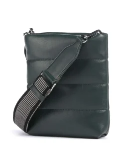 Falkland Umhängetasche fein genarbtes Leder dunkelgrün