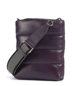 Falkland Umhängetasche fein genarbtes Leder aubergine