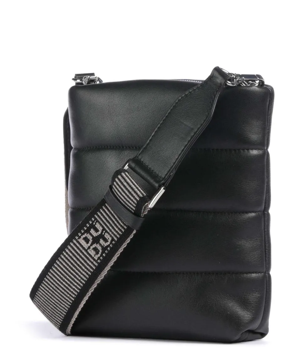 Falkland Umhängetasche fein genarbtes Leder schwarz