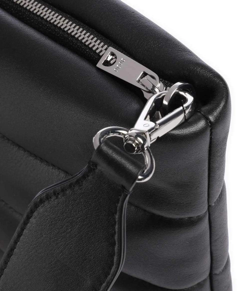 Falkland Umhängetasche fein genarbtes Leder schwarz